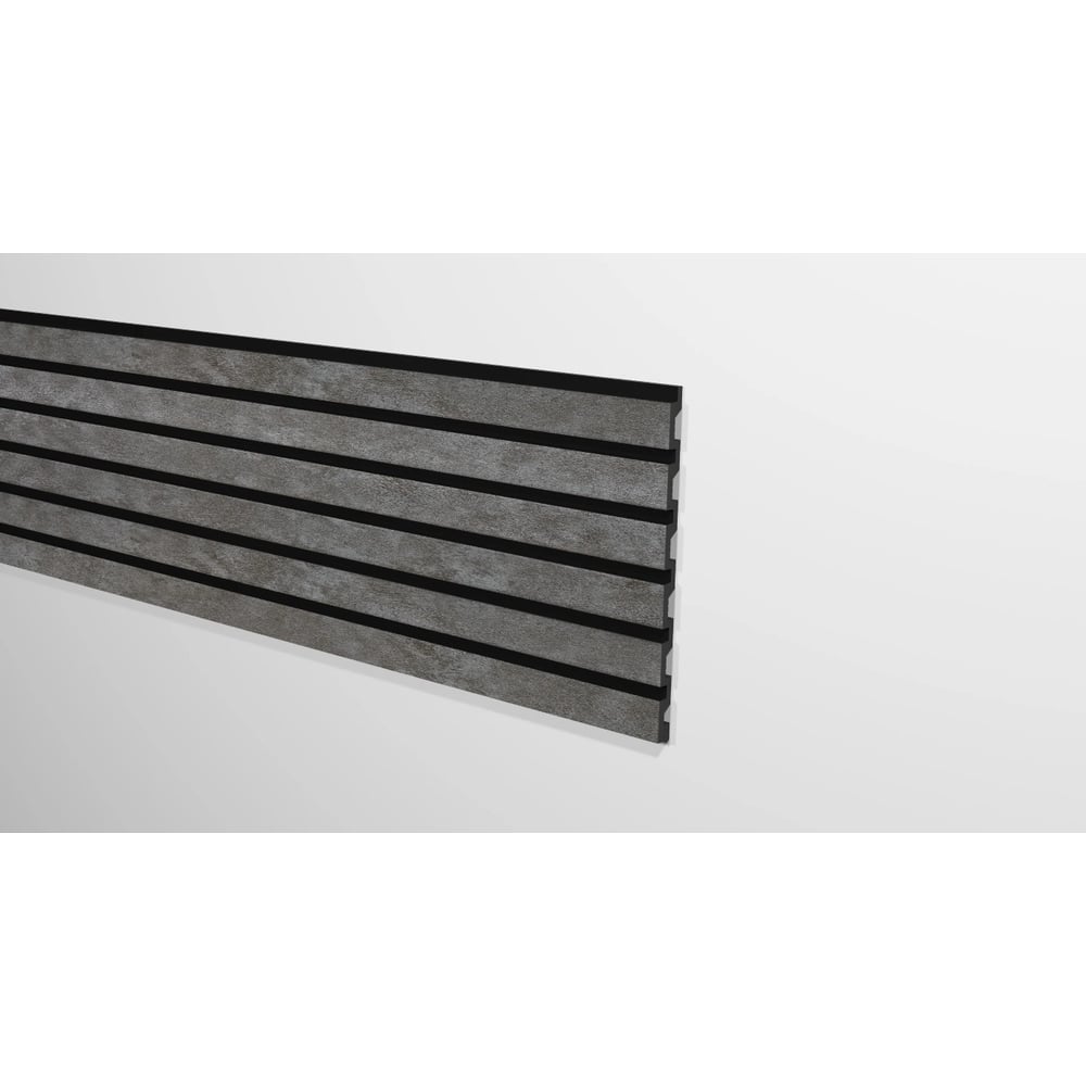 Изображение товара Декоративная стенная панель Decor-Dizayn Грани, ударопрочная влагостойкая темное дерево 240x13x3000