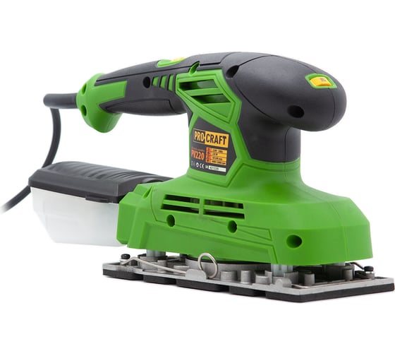 Изображение товара Шлифовальная машина, PROCRAFT виброшлифмашина, плоскошлифовальная сетеваяindustrial, платформа 187x90 мм, 12000об/мин, 220Вт PV220