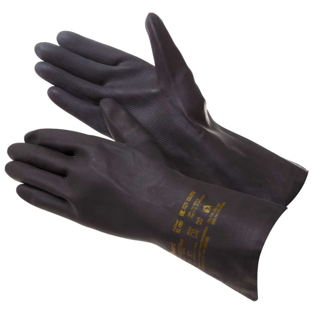 Изображение товара Перчатки Gward HD27Neo из латекса и неопрена черные р. M