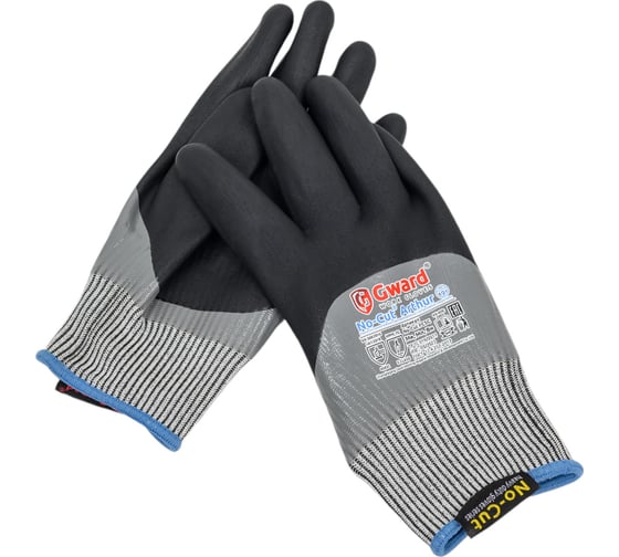 Изображение товара Перчатки антипорезные GWARD No-Cut Arthur с полным нитриловым покрытием р. L 1 пара в упаковке арт. No-Cut FC5C No-Cut FC5C/L1