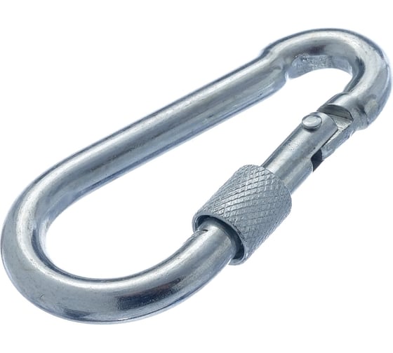 Изображение товара Карабин усиленный Стройметиз 5 мм DIN 5299 D 1 шт., перф.подвес 00000055783 4040102