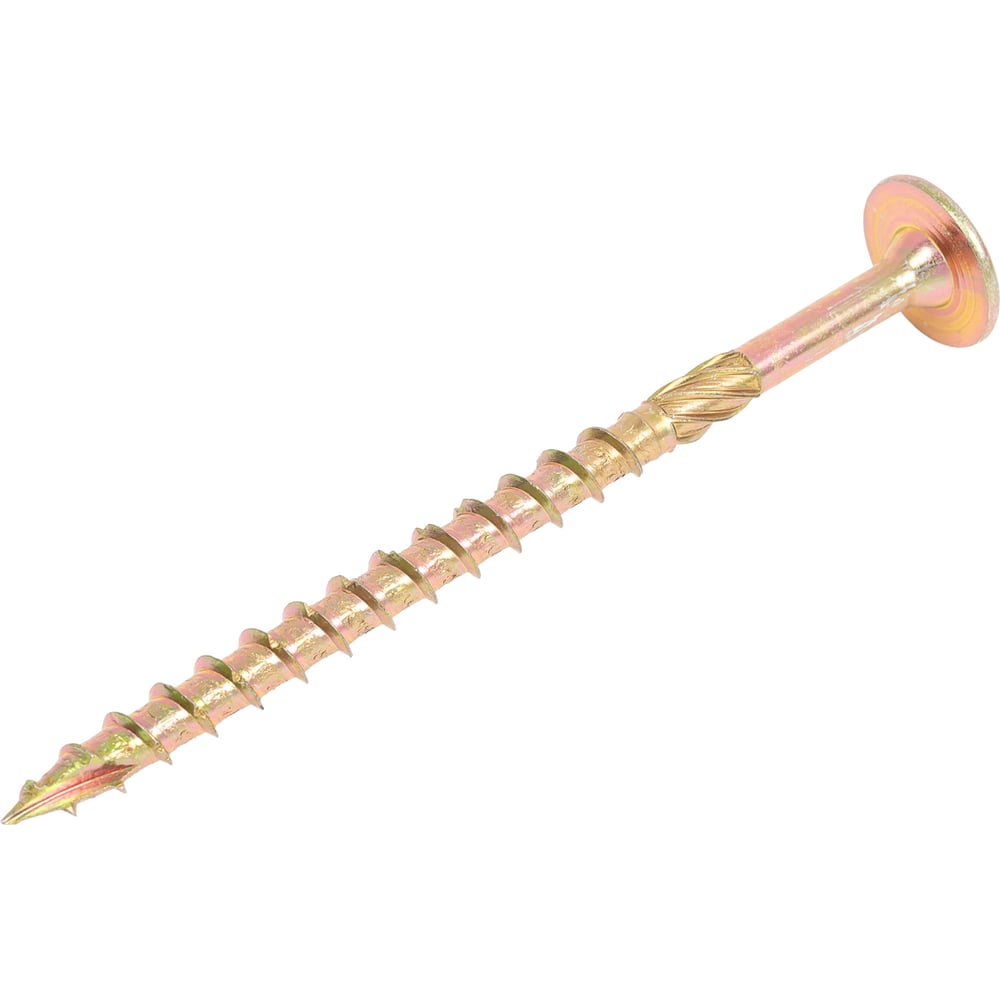 Изображение товара Саморез конструкционный универсальный Стройметиз 8,0x120 желтый пресс-шайба ТX40