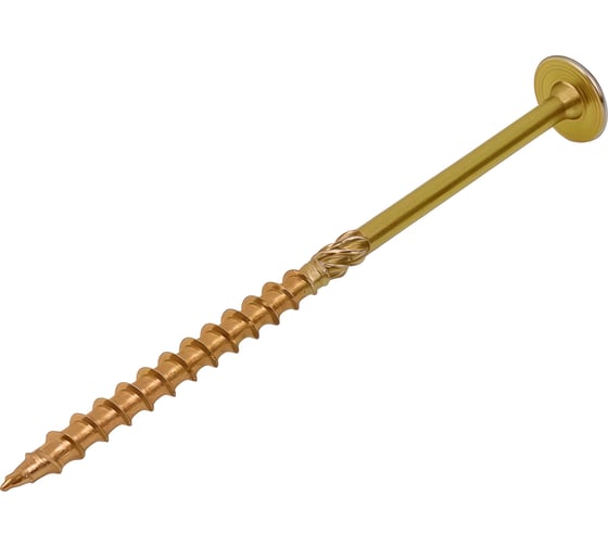 Изображение товара Саморез конструкционный универсальный Стройметиз 8,0x160 желтый, пресс-шайба, TX40, этикетка 00000026133 216116021