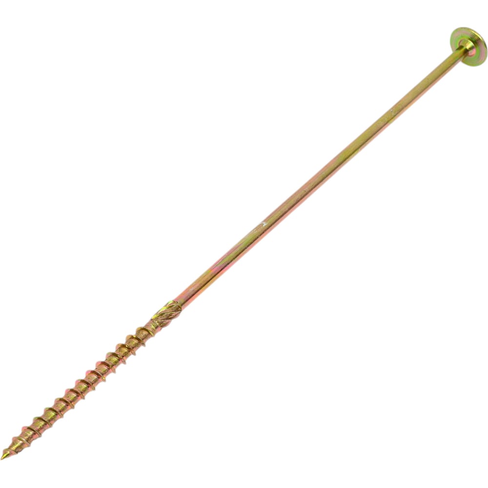 Изображение товара Саморез конструкционный универсальный Стройметиз 8,0x300 желтый с пресс-шайбой Т40