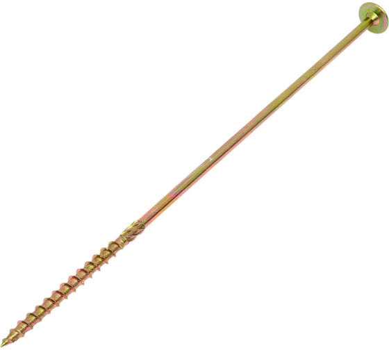 Изображение товара Саморез конструкционный универсальный Стройметиз 8,0x300 желтый, пресс-шайба, TX40, этикетка 00000027071 216130021