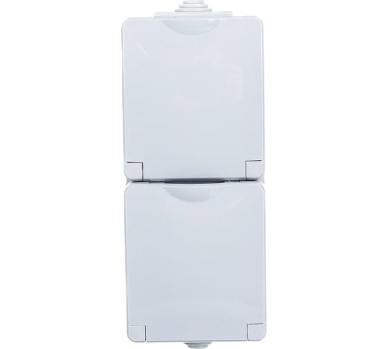 Изображение товара Розетка ЭРА 11260803 2x2PE вертикальная IP65, шторки, 16A 250В, ОУ, серый 5/5 Б0036003