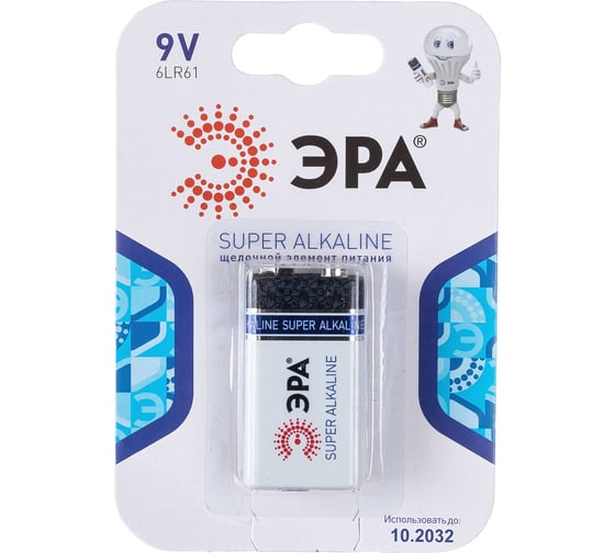 Изображение товара Элемент питания ЭРА 6LR61 1 BL C0038445