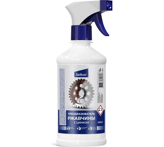 Изображение товара Преобразователь ржавчины с цинком Selkor 0,5 л c триггером 26119