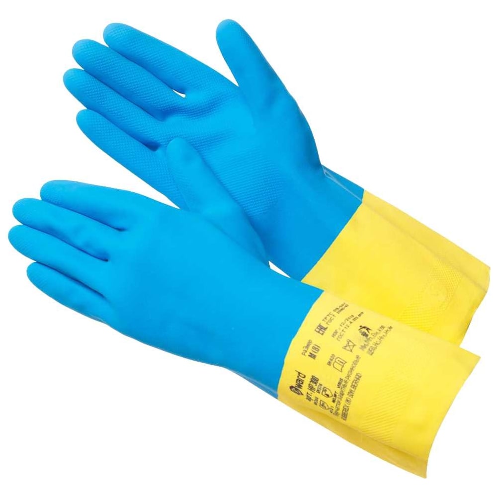 Изображение товара Перчатки GWARD HP300 латекс неопрена двуцветные для защиты от химии, размер M