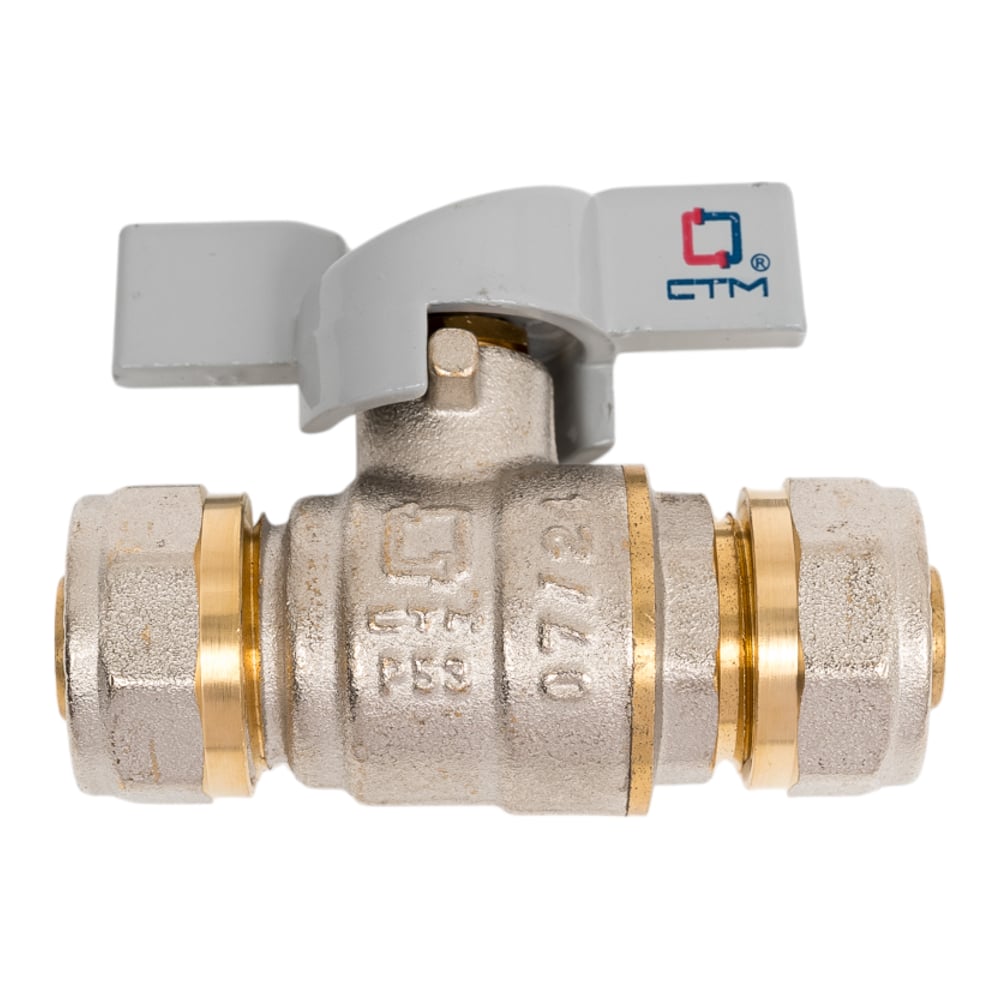 Изображение товара Шаровой кран для воды СТМ СТАНДАРТ 16х16 с ручкой типа бабочка