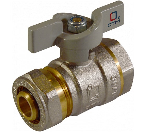 Изображение товара Шаровой кран для воды СТМ СТАНДАРТ 20х3/4", ц/г, бабочка CWPF3420