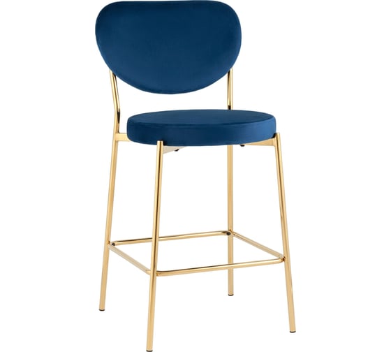 Изображение товара Полубарный стул Стул Груп Барбара велюр, королевский синий, золотые ножки BARBARA CC GL HLR-69