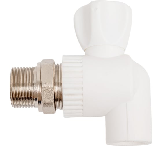 Изображение товара Шаровой угловой кран для радиатора СТМ PP-R DN ПЛАСТ 20х3/4" CPRL2034