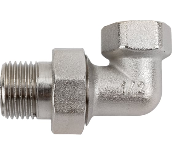 Изображение товара Соединитель СТМ с накидной гайкой, угловой, 1/2", гайка-штуцер CRAE0012