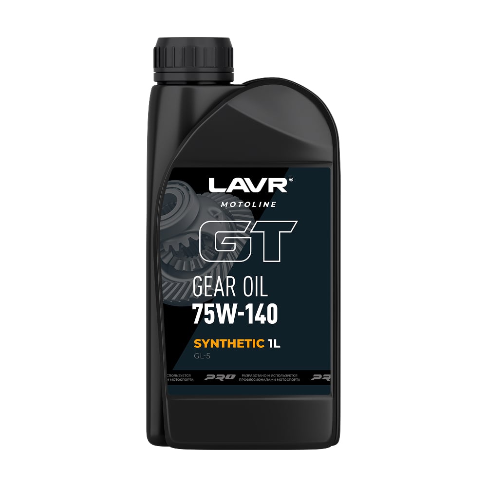 Изображение товара Трансмиссионное масло LAVR GT GEAR OIL 75W140 GL5 1 л синтетика для МКПП