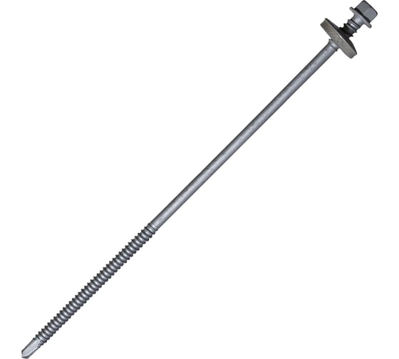 Изображение товара Саморез для сэндвич-панелей HARDWEX ТМ HWX5-P10-6.3/5.5x240 мм, св.№3, RUSPERT, RAL 9006, 50 шт. 5190024092862