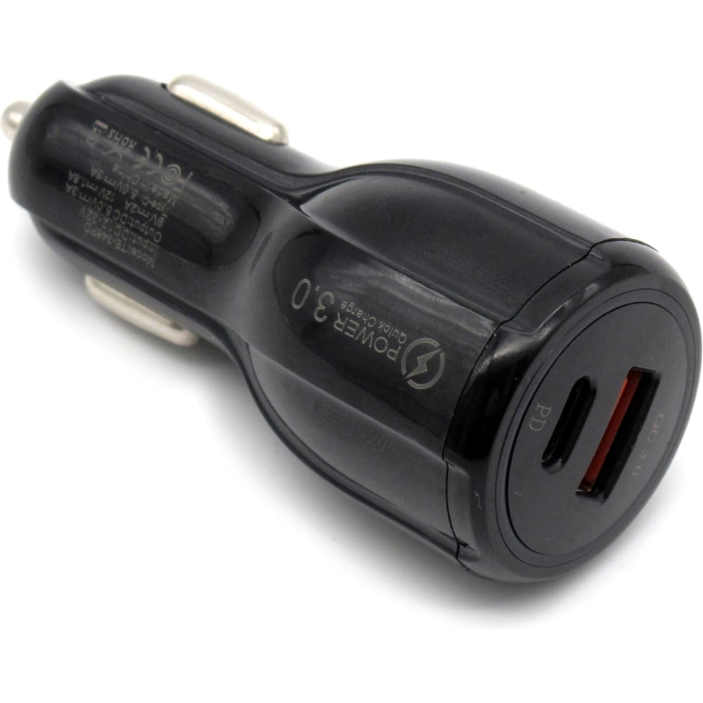 Изображение товара Автомобильное зарядное устройство Вымпел USB с Type-C и USB, PD и QC3.0 Изображение товара Автомобильное зарядное устройство Вымпел USB с Type-C и USB, PD и QC3.0