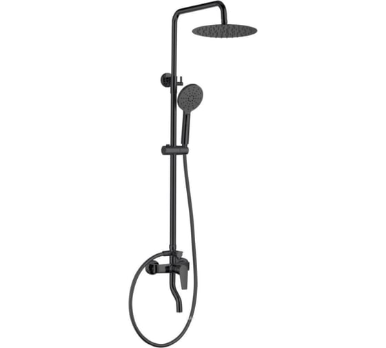 Изображение товара Душевая система ALLEN BRAU 5.E1007-31 ECLIPSE верхний душ, ручной душ, излив, черный матовый (314334) 00314334