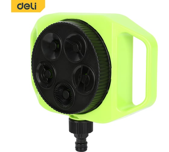 Изображение товара Дождеватель-разбрызгиватель DELI круговой (5 режимов распыления, площадь орошения до 50кв.м, ударопрочный пластик) DL581300 133759