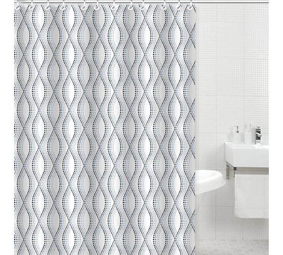 Изображение товара Штора для ванной комнаты Gota Rocio Line Art 180х200 см 16202