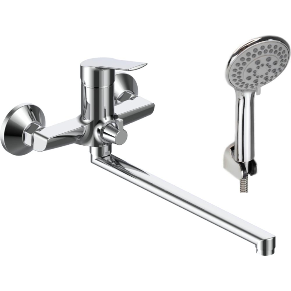 Изображение товара Смеситель для ванны VODA Rock RK31 однорычажный настенный хром 325 мм