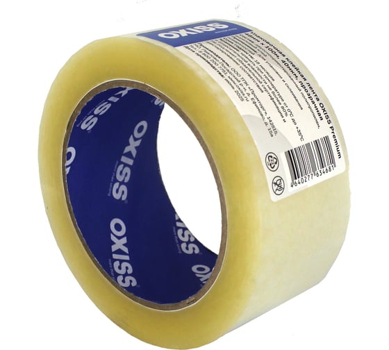 Изображение товара Упаковочная клейкая лента Oxiss Premium 48мм х 100м, 40мкм, прозрачная 4640277634681 4630025428235