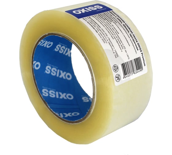 Изображение товара Упаковочная клейкая лента Oxiss Premium 48мм х 150м, 40мкм, прозрачная 4640277634490