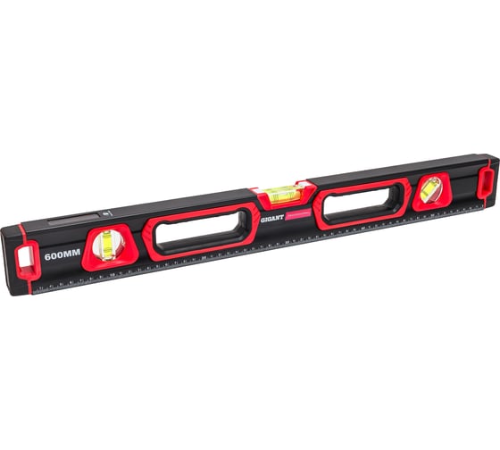 Изображение товара Алюминиевый магнитный фрезерованный уровень Gigant Professional 600 мм 3 глазка GPGW-60-3