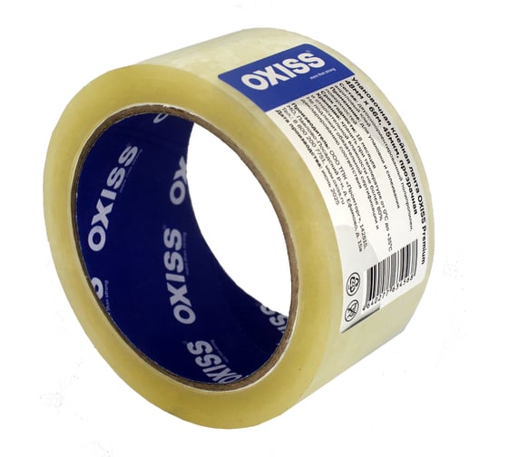 Изображение товара Упаковочная клейкая лента Oxiss Premium 48мм х 66м, 45мкм, прозрачная 4640277634568
