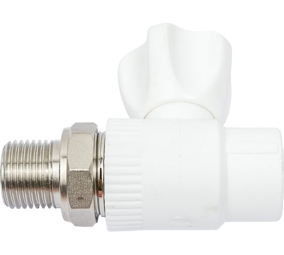 Изображение товара Шаровой прямой кран для радиатора СТМ PP-R DN ПЛАСТ 20х1/2" CPRS2012