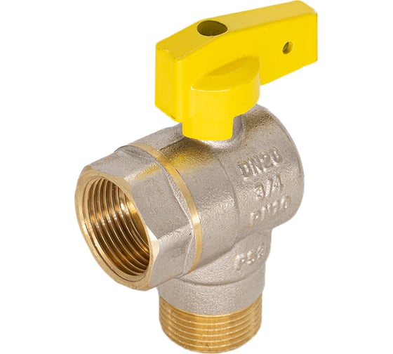 Изображение товара Шаровой угловой кран для газа СТМ ГАЗ 1/2", ш/г, бабочка CGLMFB12