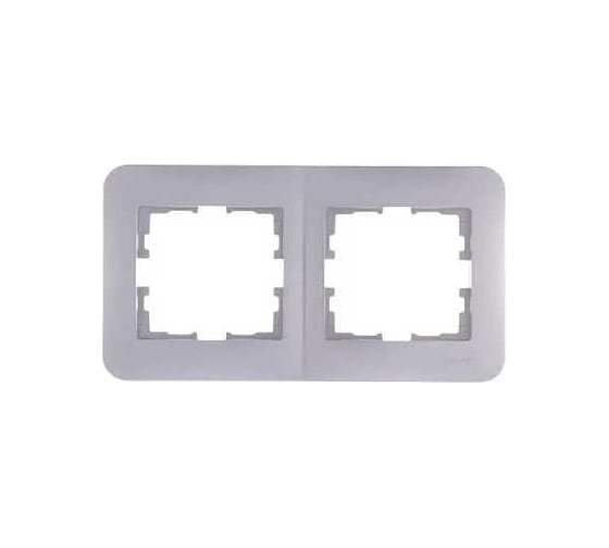 Изображение товара 2-ая горизонтальная рамка LEZARD KARINA LIFE б/вст матовое серебро 708-4300-147