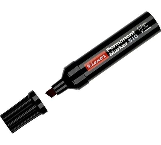 Изображение товара Маркер перманентный Luxor промышленный 510 черный, скошенный, 5-7 мм 3161