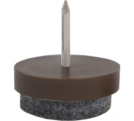 Изображение товара Подпятник с гвоздём и фетром AKS одинарный, коричневый, 10 шт. 79509