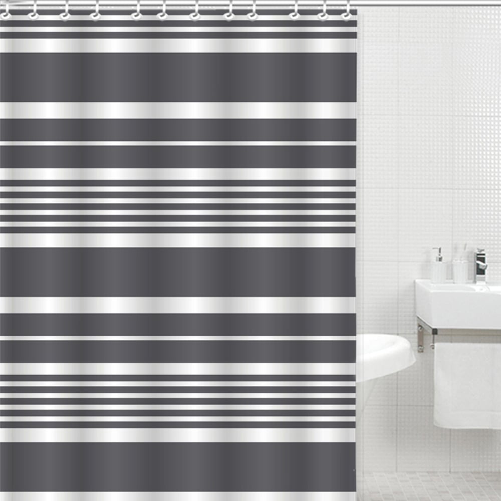 Изображение товара Штора для ванной комнаты Gota Rocio Geometry Stripe 180х180 водоотталкивающая дизайн полосы