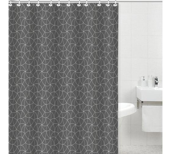 Изображение товара Штора для ванной комнаты Gota Rocio Brown 180_180 1/25 16212 000016212