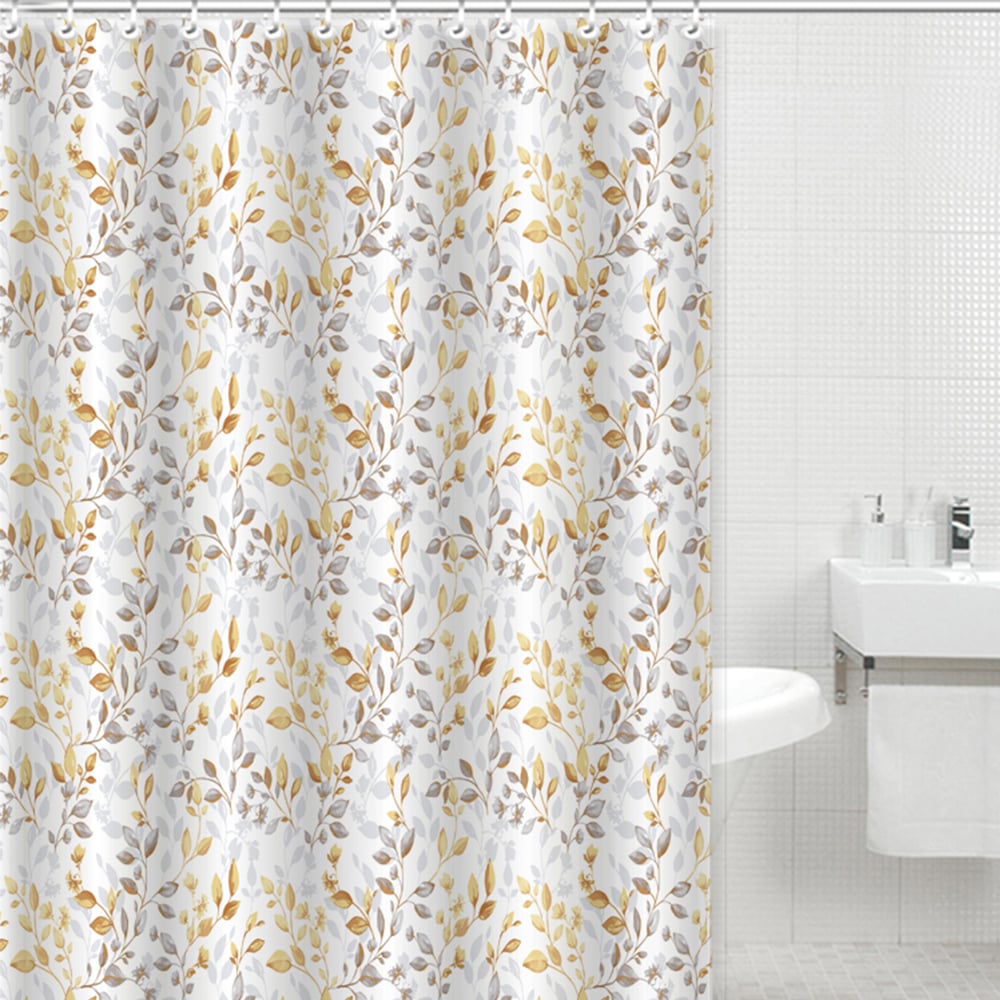 Изображение товара Штора для ванной комнаты Gota Rocio Colorful Leaves 180х180 водоотталкивающая