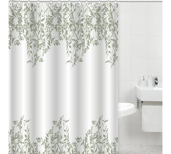 Изображение товара Штора для ванной комнаты Gota Rocio Green bamboo 180х180 1/25 16208