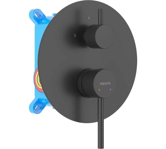 Изображение товара Смеситель для ванны Aquatek ЕВРОПА (внешняя и скрытая часть), матовый черный AQ1346MB 00000135205