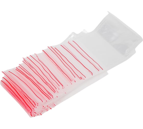 Изображение товара Пакеты с замком Zip Lock OfficeClean 100 шт., 50х70 мм, ПВД, 32 мкм 339271