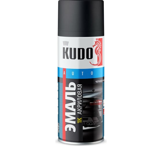 Изображение товара Эмаль KUDO акриловая 1К автомобильная черная матовая KU-5232.5