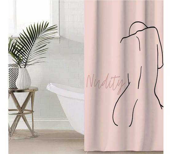 Изображение товара Штора для ванной Этель Nudity 145x180 см, полиэстер 5494685