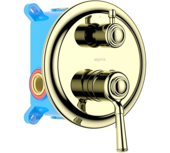 Изображение товара Смеситель для ванны Aquatek КЛАССИК (внешняя и скрытая часть), полир. золото AQ1546PG 00000135284