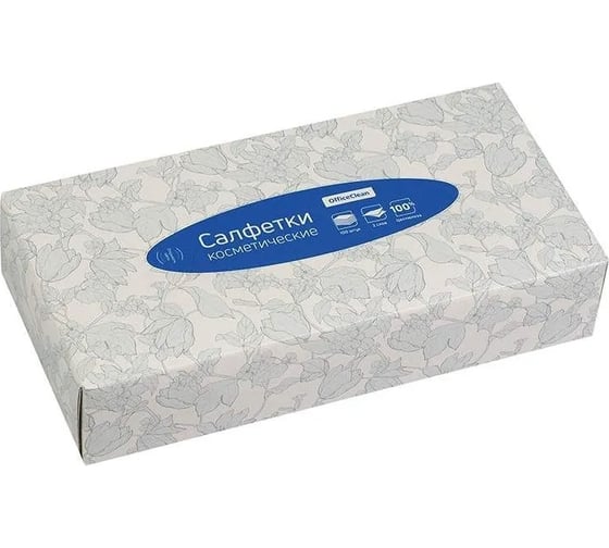 Изображение товара Салфетки косметические OfficeClean, 2-слойные, 40 шт в упаковке, 20 x 20 см, в картонной коробке 279679