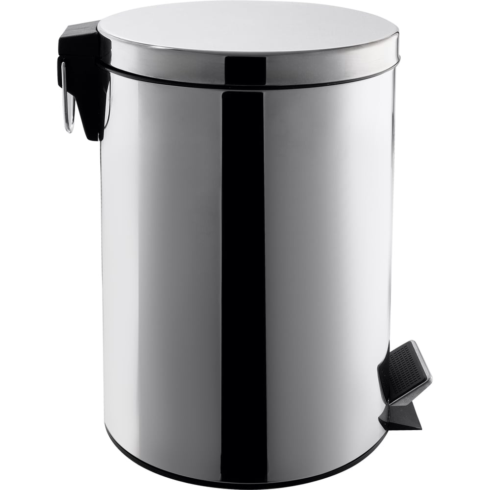 Изображение товара Урна для мусора с педалью NV12L из нержавеющей стали 12 литров серый металлик