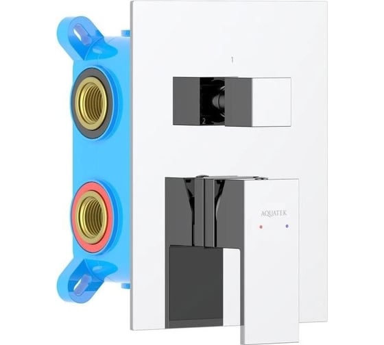 Изображение товара Смеситель для ванны Aquatek ЛИБРА 3 режима (внешняя и скрытая часть) AQ1647CR 00000135318