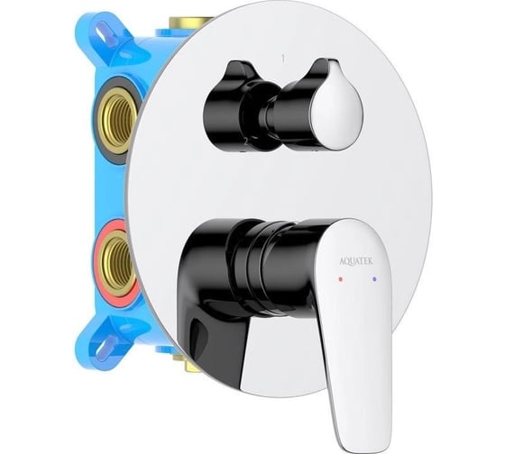 Изображение товара Смеситель для ванны Aquatek БЕТТА 3 режима (внешняя и скрытая часть) AQ1147CR 00000135120