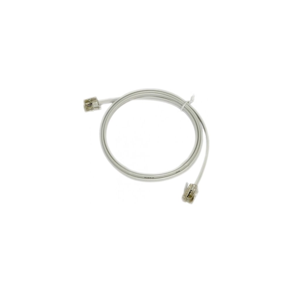 фото Телефонный патч-корд hyperline, pc-rj12-rj12-5m-wh, 5м, 18631