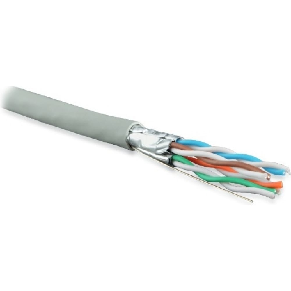 Экранированный одножильный кабель Hyperline кабель для компьютера hyperline pc lpm utp rj45 rj45 c6a 1m lszh gy