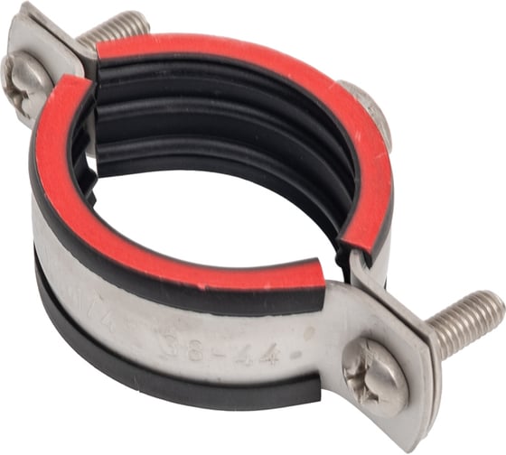 Изображение товара Трубный хомут Мир Хомутов 1 1/4" 38-44 мм, М8, нержавеющая сталь 304, 20x1,5 мм TR1 1/4М8SS54